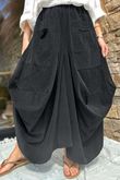 Made in Italy Dalston Needlecord Parachute Skirt Black /8 =